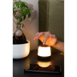 Głośnik bezprzewodowy 5W, lampka RGB | Seamus z nadrukiem Twojego logo, materiał: plastik, ps, kolor: czarny