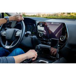 Samochodowy uchwyt do telefonu, ładowarka bezprzewodowa 15W | Skyler z nadrukiem Twojego logo, materiał: plastik, pc, kolor: czarny