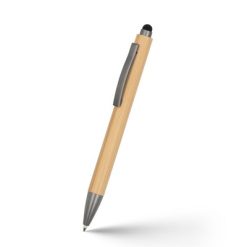Bambusowy długopis, touch pen | Keandre z nadrukiem Twojego logo, materiał: metal, plastik, bambus, kolor: drewno
