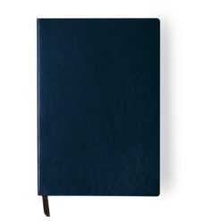 Notatnik ok. A5 z nadrukiem Twojego logo, materiał: pu, kolor: granatowy