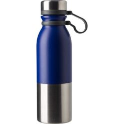 Butelka termiczna 600 ml z nadrukiem Twojego logo, materiał: stal nierdzewna, silikon, stal, kolor: niebieski