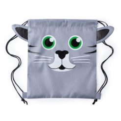 Worek ze sznurkiem z nadrukiem Twojego logo, materiał: poliester, kolor: szary