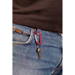 Brelok do kluczy, karabińczyk | Ebele z nadrukiem Twojego logo, materiał: aluminium, kolor: czarny