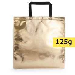 Torba na zakupy z nadrukiem Twojego logo, materiał: non-woven, kolor: złoty