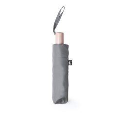Wiatroodporny parasol manualny RPET, składany z nadrukiem Twojego logo, materiał: metal, drewno, włókno szklane, rpet, pongee, kolor: szary