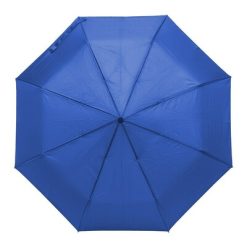 Parasol automatyczny, składany z nadrukiem Twojego logo, materiał: poliester, pongee, kolor: niebieski