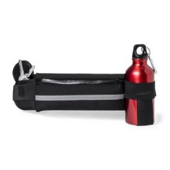 Saszetka zapinana w pasie z nadrukiem Twojego logo, materiał: soft shell, kolor: czarny