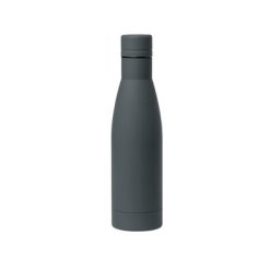 Butelka sportowa 750 ml z nadrukiem Twojego logo, materiał: guma, stal nierdzewna, stal, kolor: szary