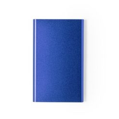 Power bank 4000 mAh z nadrukiem Twojego logo, materiał: aluminium, kolor: niebieski