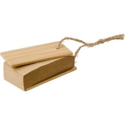 Zestaw do notatek, karteczki z papieru kraftowego z nadrukiem Twojego logo, materiał: bambus, papier, juta, kolor: brązowy