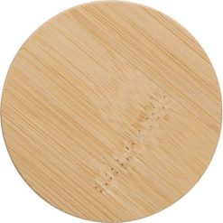 Świeczka zapachowa z nadrukiem Twojego logo, materiał: bambus, szkło, kolor: czerwony