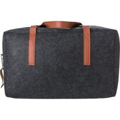 Torba sportowa, podróżna z filcu RPET z nadrukiem Twojego logo, materiał: pu, rpet, filc, kolor: grafitowy