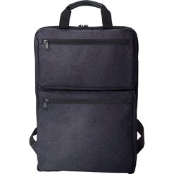 Plecak na laptopa 15" z nadrukiem Twojego logo, materiał: plastik, pu, poliester, kolor: czarny
