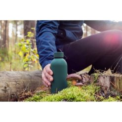 Butelka termiczna 500 ml | Terryl z nadrukiem Twojego logo, materiał: stal nierdzewna, stal, kolor: biały