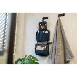 Kosmetyczka RPET B'RIGHT | Zoe z nadrukiem Twojego logo, materiał: poliester, rpet, kolor: granatowy