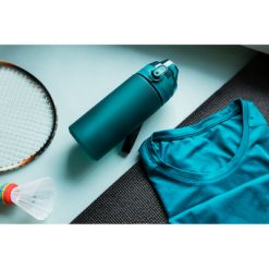 Butelka sportowa 500 ml Air Gifts | Leila z nadrukiem Twojego logo, materiał: guma, tritan, kolor: granatowy