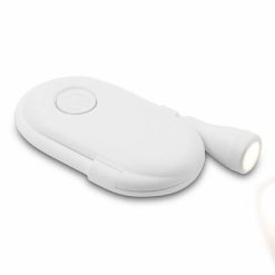 Elastyczna lampka do książki | Mazi z nadrukiem Twojego logo, materiał: plastik, pvc, kolor: biały