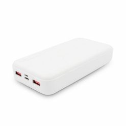 Power bank 20000 mAh | Kilian z nadrukiem Twojego logo, materiał: plastik, kolor: biały