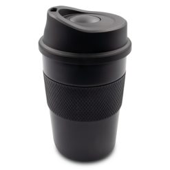 Kubek termiczny 350 ml Exclusive Collection | Adina z nadrukiem Twojego logo, materiał: plastik, guma, stal nierdzewna, stal, kolor: czarny