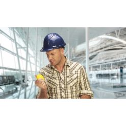 Antystres "kask" z nadrukiem Twojego logo, materiał: pu, pianka, kolor: żółty