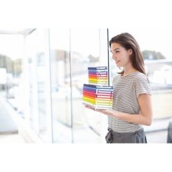 Notatnik ok. A6 z nadrukiem Twojego logo, materiał: karton, pu, papier, kolor: biały