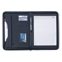 Teczka konferencyjna ok. A4 z nadrukiem Twojego logo, materiał: pu, kolor: granatowy