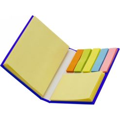 Zestaw do notatek, karteczki samoprzylepne z nadrukiem Twojego logo, materiał: karton, papier, kolor: granatowy