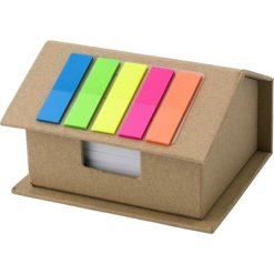 Zestaw do notatek "domek", notatnik, karteczki samoprzylepne z nadrukiem Twojego logo, materiał: karton, papier, pet, kolor: neutralny