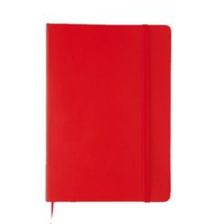 Notatnik A5 z nadrukiem Twojego logo, materiał: pu, kolor: czerwony