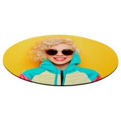 Podkładka pod mysz z nadrukiem Twojego logo, materiał: poliester, silikon, kolor: biały