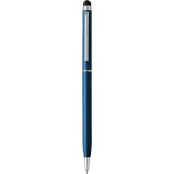 Długopis, touch pen z nadrukiem Twojego logo, materiał: metal, guma, kolor: granatowy