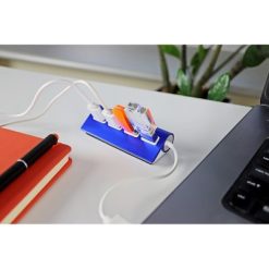 Hub USB 2.0 | Fletcher z nadrukiem Twojego logo, materiał: aluminium, kolor: czarny