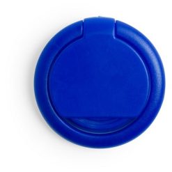 Wielofunkcyjny uchwyt do telefonu, stojak na telefon z nadrukiem Twojego logo, materiał: plastik, kolor: niebieski