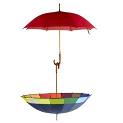 Parasol automatyczny z nadrukiem Twojego logo, materiał: metal, drewno, poliester, kolor: biały