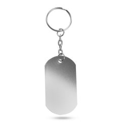 Brelok do kluczy z nadrukiem Twojego logo, materiał: aluminium, kolor: srebrny