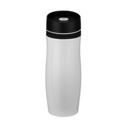 Kubek termiczny 375 ml Air Gifts | Jackson z nadrukiem Twojego logo, materiał: plastik, stal nierdzewna, stal, kolor: biały
