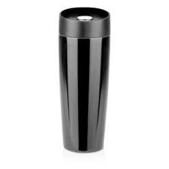 Kubek termiczny 375 ml Air Gifts | Lottie z nadrukiem Twojego logo, materiał: plastik, stal nierdzewna, stal, kolor: czarny