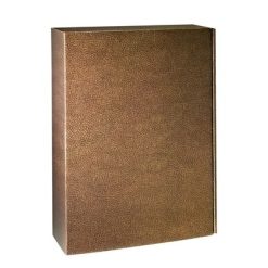 Ekskluzywny kartonik na wino, 3 el. | Rue z nadrukiem Twojego logo, materiał: papier, kolor: brązowy