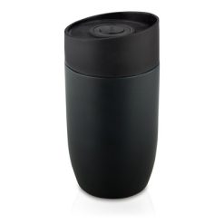 Kubek termiczny 330 ml Air Gifts | Stephanie z nadrukiem Twojego logo, materiał: plastik, stal nierdzewna, stal, kolor: czarny