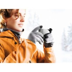 Rękawiczki z nadrukiem Twojego logo, materiał: akryl, kolor: czarny