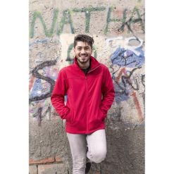 Wodoodporna i oddychająca kurtka z nadrukiem Twojego logo, materiał: poliester, soft shell, spandex, kolor: czarny