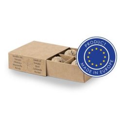 Zestaw kul z nasionami, 4 rodzaje nasion z nadrukiem Twojego logo, materiał: karton, kolor: neutralny