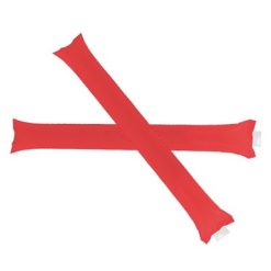 Dmuchane pałki, 2 szt. z nadrukiem Twojego logo, kolor: czerwony