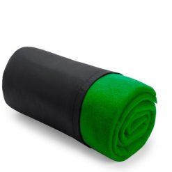 Koc piknikowy z nadrukiem Twojego logo, materiał: polar, kolor: zielony