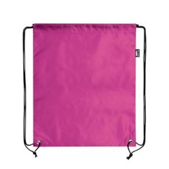 Worek ze sznurkiem RPET z nadrukiem Twojego logo, materiał: poliester, rpet, kolor: fuksja