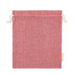 Duży worek z bawełny z recyklingu z nadrukiem Twojego logo, materiał: bawełna, kolor: czerwony