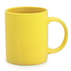 Kubek ceramiczny 370 ml z nadrukiem Twojego logo, materiał: ceramika, kolor: żółty