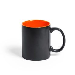 Kubek ceramiczny 350 ml z nadrukiem Twojego logo, materiał: ceramika, kolor: pomarańczowy