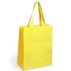Torba na zakupy z nadrukiem Twojego logo, materiał: non-woven, kolor: żółty