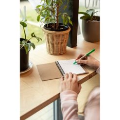 Notatnik A6 z długopisem | Sidney z nadrukiem Twojego logo, materiał: karton, papier, pp, kolor: biały